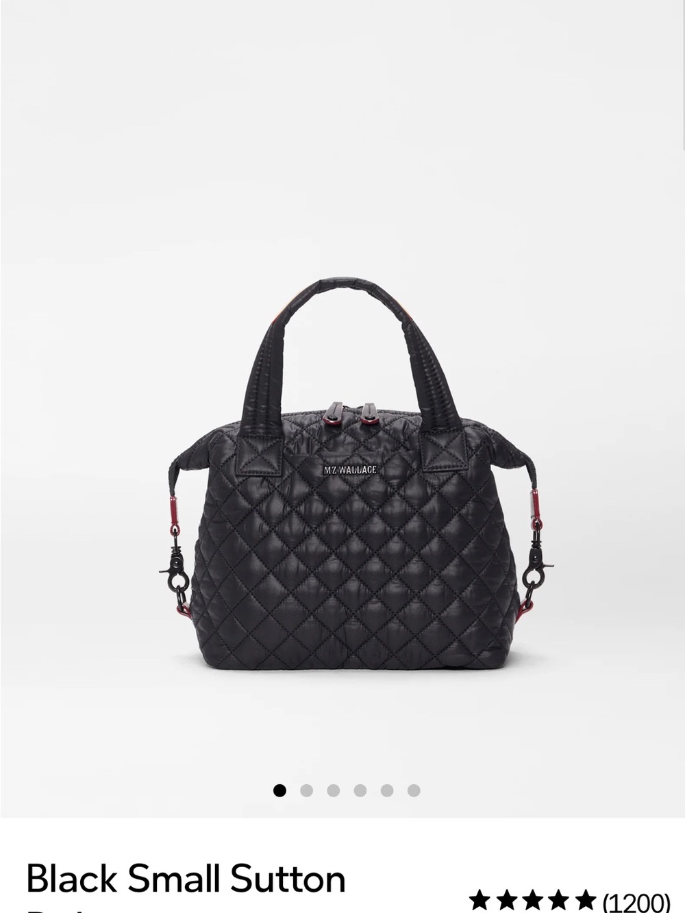 MZ Wallace Small Sutton Quilted Black Nylon Tote - Picture 13 of 14